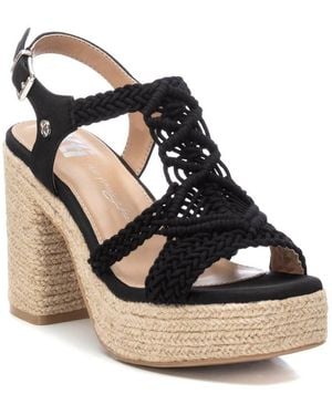 Xti Heeled Jute Platform Sandals By - Metallic