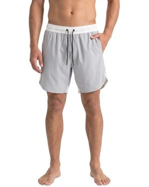 Spyder Color-block Scallop 7.5" Volley Swimsuit - Gray