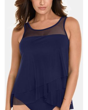 Miraclesuit Dd Cup Illusionist Mirage Tankini Top - Blue