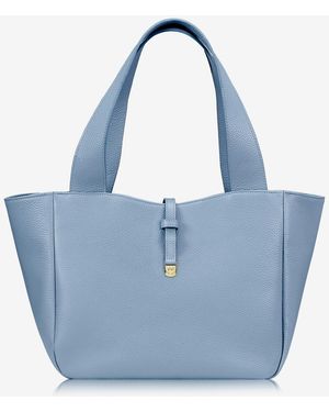 Gigi New York Mercer Leather X-large Tote Bag - Blue