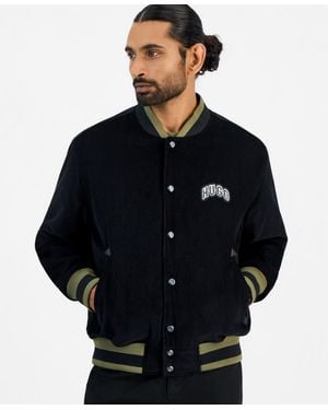 BOSS Hugo By Berono Varsity Corduroy Jacket - Black