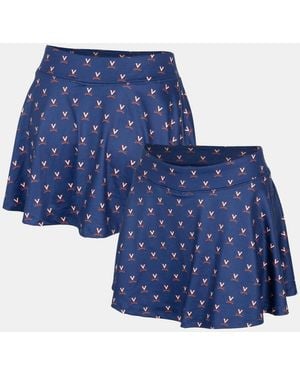 ZooZatZ Virginia Cavaliers Allover Print Flowy Skort - Blue