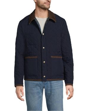 Lands' End Reversible Insulated Barn Jacket - Blue