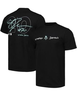 round21 And Sabrina Ionescu New York Liberty Player Signature Name Number T-shirt - Black