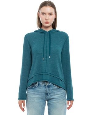 Wilt Clothing Long Sleeve Double Peplum Hoodie - Blue