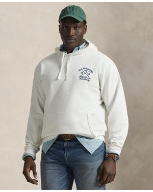 Polo Ralph Lauren Big & Tall Loopback Fleece Graphic Hoodie - White
