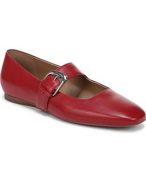 Naturalizer Cosmic Square Toe Mary Jane Ballet Flats - Red