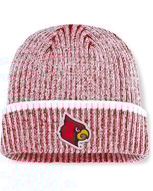 Fanatics Red/white Louisville Cardinals Haze Cuffed Knit Hat
