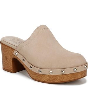 Naturalizer Bailey Round Toe Platform Clogs - Brown