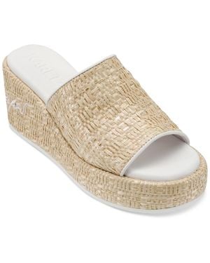 KARL LAGERFELD Calvina Slide Wedge Sandals - White