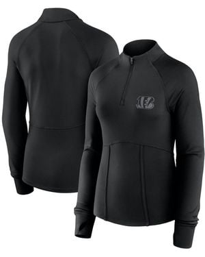 Fanatics Cincinnati Bengals Elements Raglan Quarter-zip Jacket - Black