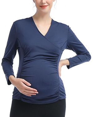Kimi + Kai Kimi + Kai Maternity Essential Nursing Active Top - Blue
