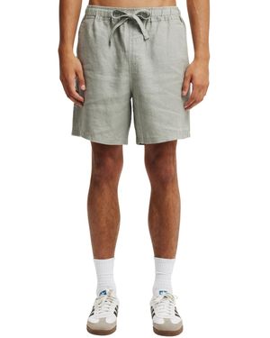 Cotton On Linen Easy Shorts - Gray