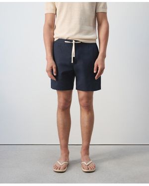 Mango Cotton Lyocell 6.69" Bermuda Shorts - Blue