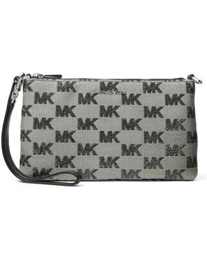 Michael Kors Michael Hardware Zip-top Convertible Wristlet - Gray
