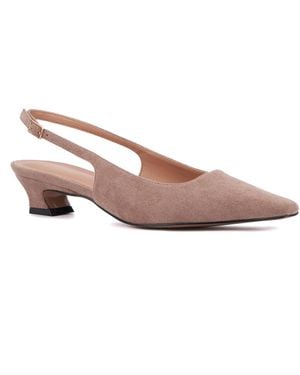 TORGEIS Bernadette Slingback Heels - Brown