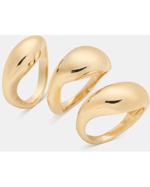 INC International Concepts 3-pc. Set Sculptural Stack Rings - Metallic