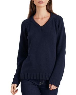 Paneros Clothing Selene V-neck Sweater - Blue