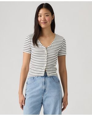 Levi's Muse Short-sleeve Button-front Top - Blue