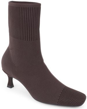 Tahari Alyssum Knit Slip-on Booties - Brown