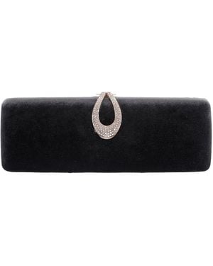 Nina Rumi Slim Minaudiere Small Clutch Handbag - Black