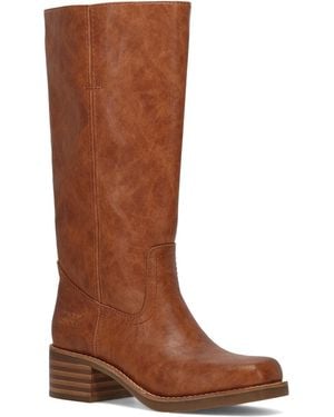 FRYE and CO Miranda Stacked Heel Boots - Brown