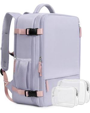 Piscifun 16 Inch Laptop Carry On Travel Backpack Waterproof Daypack With Usb Charging Port - Purple