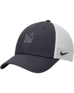 Nike Anthracite/white La28 Summer Olympics Club Trucker Adjustable Hat - Gray