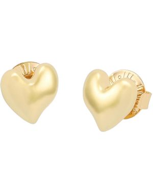 Robert Lee Morris Heart Stud Earrings - Metallic
