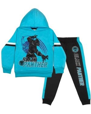 Marvel Black Panther Little Boys 2 Piece Fleece Hoodie And jogger Pants Outfit Set - Blue