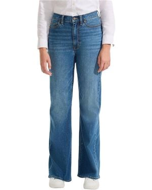 Lands' End Soft Denim High Rise Classic Flare Jeans - Blue