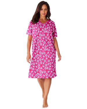 Dreams & Co. Print Sleepshirt - Pink