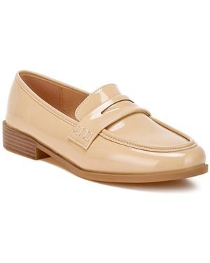 LONDON RAG Mogul Penny Strap Detail Loafer - White