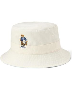 Polo Ralph Lauren Bear Twill Bucket Hat - Natural