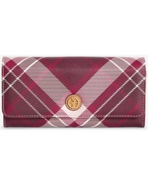 Giani Bernini Plaid Receipt Manager Wallet - Pink