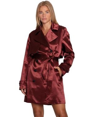 Belle & Bloom Will You Stay Trench Dress - Red