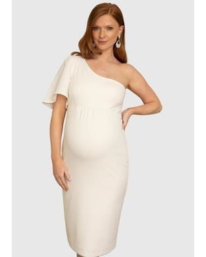 Tiffany Rose Maternity Taylor One Shoulder Dress - White