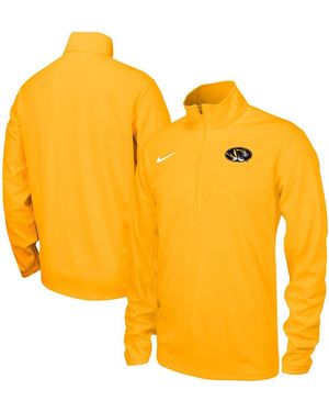 Nike Missouri Tigers Rush Dri-fit Quarter-zip Long Sleeve Sweatshirt - Yellow