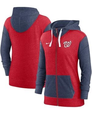 Nike Washington Nationals Full-zip Hoodie - Red