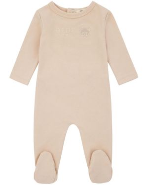NoggiWear Baby Teddy Footie Pajamas - Natural