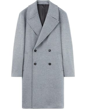 Gobi Cashmere Double-breasted Cashmere Coat - Gray