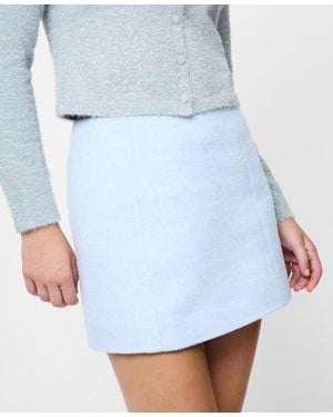 French Connection Fcuk Textured Mini Skirt - Blue