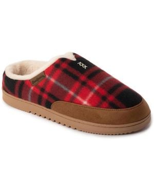 Dearfoams Aldan Shacket Memory Foam Slip-on Clog Slippers - Red