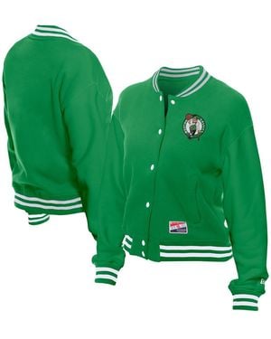 KTZ Boston Celtics Throwback Full-snap Jacket - Green