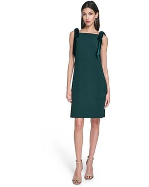 Vince Camuto Square Neck Sleeveless Dress - Green