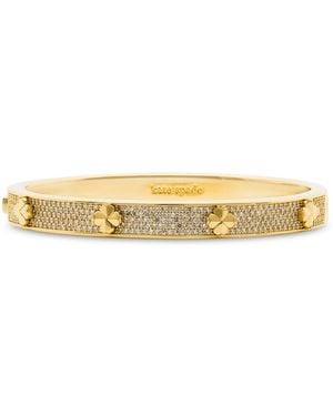 Kate Spade Flower Pave Bangle Bracelet - Metallic