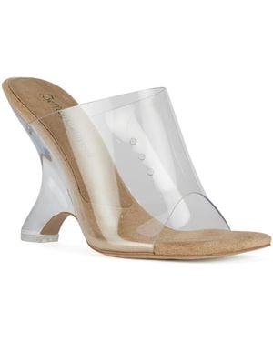 Jeffrey Campbell Bare Sculpted-wedge Sandals - White