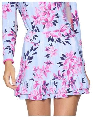 G Lifestyle Clothing G Lifestyle Double Ruffle Skort - Purple