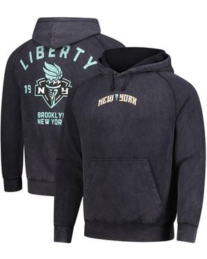 Stadium Essentials And New York Liberty Get Back Oversized Vintage Raglan Pullover Hoodie - Blue