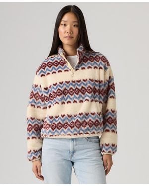 Levi's Gemma Quarter-zip Sweatshirt - Red